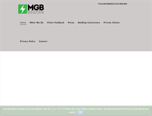 Tablet Screenshot of mgbelectrical.com